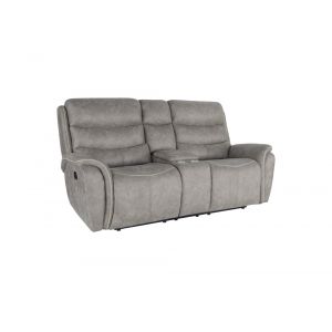 New Classic Furniture - Kamari Console Loveseat W/ Dual Recliners-Gray - U092-25-GRY