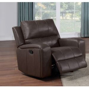 New Classic Furniture - Linton Leather Glider Recliner-Brown - L1721-13-LDB