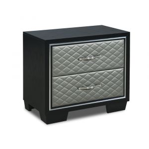 New Classic Furniture - Luxor Nightstand-Black/Silver - B2025-040