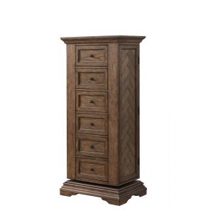 New Classic Furniture - Mar Vista Swivel Lingerie Chest W/Mirror-Walnut - B658-079