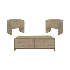 New Classic Furniture - Mara  3Pcs - Cocktail Table & 2 End Tables - Natural - 19-3518N-3P