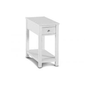 New Classic Furniture - Noah End Table With Drawer-White - T13-23-WHT