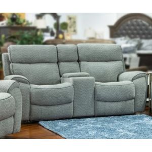 New Classic Furniture - Omni Console Loveseat W/ Dual Recliners-Gray - U2552-25-GRY