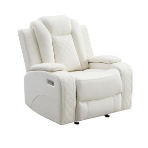 New Classic Furniture - Orion Glider Recliner W/ Pwr Fr & Hr-White - U1769-13P2-WHT