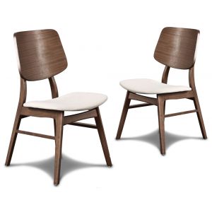 New Classic Furniture - Oscar Wood Back Chair - Walnut, 2 Pc Per Carton (Set of 2) - D1651-20