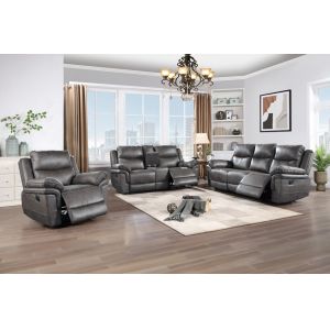 New Classic Furniture - Ryland Manual 3Pc - Sofa, Loveseat, Recliner - Gray - 22-5985G-3PM