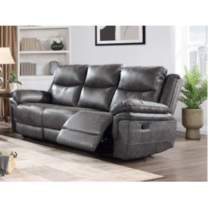 New Classic Furniture - Ryland Sofa W/Dual Recliner- Charcoal - U5985-30-CHG