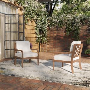 New Classic Furniture - Savannah Outdoor Club Chairs (Set Of Two)-White Linen - G841W-10S