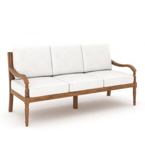 New Classic Furniture - Savannah Outdoor Sofa-White Linen - G841W-30