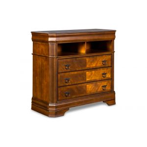 New Classic Furniture - Sheridan Media Chest- Burnished Cherry - BH005-078