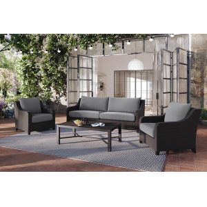 New Classic Furniture - Skye Outdoor Patio 4 Pc Set-Sofa, 2 Chairs, Coffee Table-Gray - 60-807G-4P