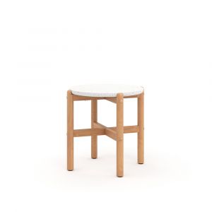 New Classic Furniture - Solstice Outdoor Solid Wood End Table With Terazzo Top - 60-823-ET