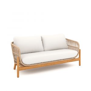 New Classic Furniture - Solstice Rope And Solid Wood Frame Outdoor Loveseat-Linen Beige - G823N-20