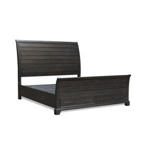 New Classic Furniture - Stafford County 5/0 Q Storage Bed - Walnut - 00-322-300