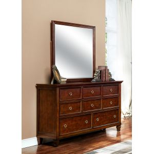 New Classic Furniture - Tamarack Dresser/Mirror Combo- Brn Cherry - 02-044C-DM