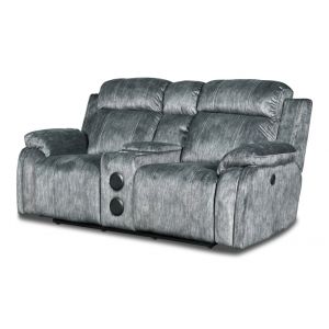New Classic Furniture - Tango Console Loveseat With Speaker & power Fr-Shadow - U396-25P1-SHW