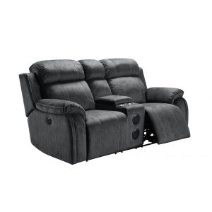 New Classic Furniture - Tango Console Loveseat With Speaker-Shadow - U396-25-SHW