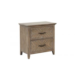 New Classic Furniture - Tybee Wood 2 Drawer Nightstand, Sand - B6428-040