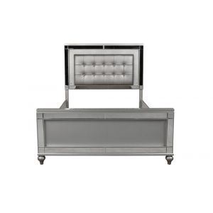 New Classic Furniture - Valentino 6/6 Ek Bed - Silver - 02-9698S-100