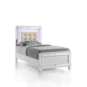 New Classic Furniture - Valentino Twin Twin Bed -White - 02-9698W-500