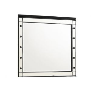 New Classic Furniture - Valentino Vanity Table Mirror (Bulbs Not Included)-Black - BA9698B-091