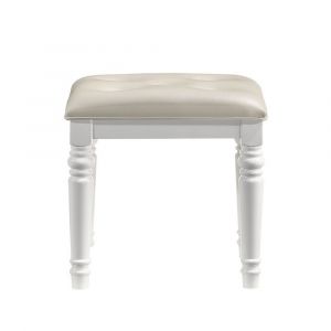 New Classic Furniture - Valentino Vanity Table Stool-White - BA9698W-092