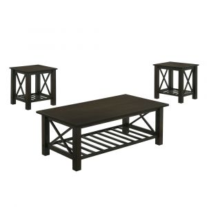 New Classic Furniture - Vesta Coffee Table & 2 End Table Set-Espresso - T373E-3P