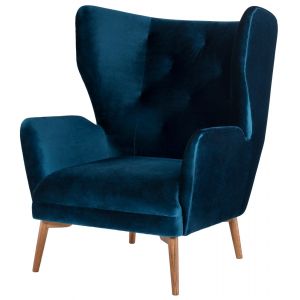 Nuevo - Klara Single Seat Sofa Midnight Blue - HGSC382