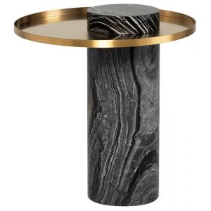 Nuevo - Pillar Side Table Gold - HGNA462