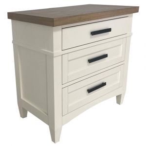 Parker House - Americana Modern Bedroom 3 Drawer Nightstand with charging station - BAME#51303-COT