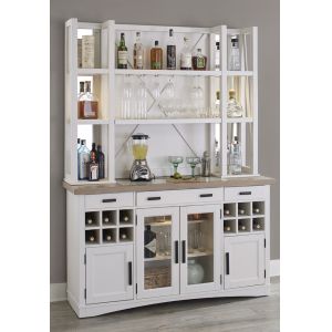 Parker House - Americana Modern Dining 2 piece 66 in. Buffet and Open Hutch with quartz insert - DAME#66-2-COT