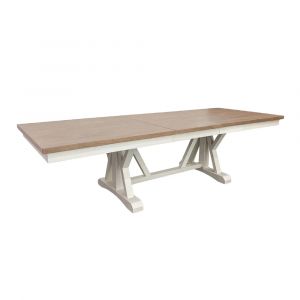 Parker House - Americana Modern Dining 88 in. Trestle Dining Table (extends to 112 in. with 24 in. Butterfly Leaf) - DAME#88TRES-2-COT