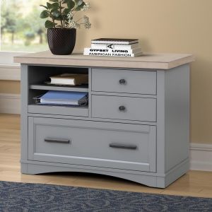 Parker House - Americana Modern Functional File with Power Center in Dove - AME342F-DOV