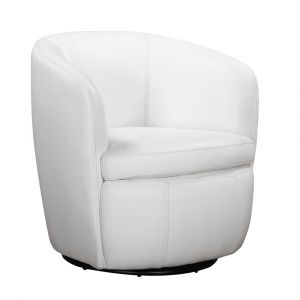 Parker House -  Barolo - Snow 100% Italian Leather Swivel Club Chair - SBAR#912S-SNOW