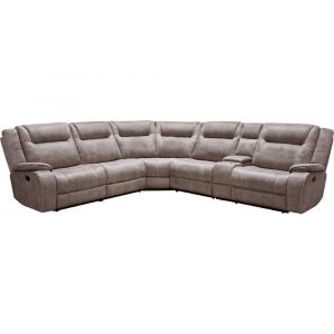 Parker House - Blake - Desert Taupe 6 Piece Modular Reclining Sectional and Entertainment Console - MBLA-PACKA-DTAU