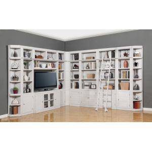 Parker House - Boca 12PC Full Library Entertainment Wall Set in Cottage White