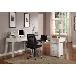 Parker House - Boca 4PC L Shaped Desk Set in Cottage White