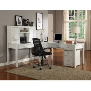 Parker House - Boca 5PC L Shaped Desk Set in Cottage White