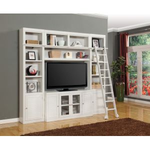 Parker House - Boca 5PC Library Entertainment Spacesaver Wall Set in Cottage White