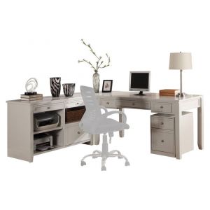 Parker House -  Boca L Shape Desk with Credenza and Lateral File - BOC-4PC-LDESK-FILE-CDZ