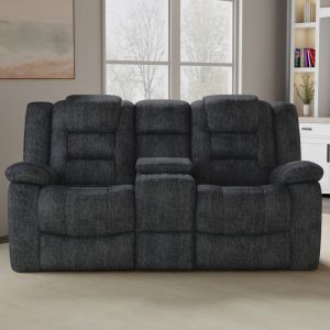 Parker House - Bolton - Misty Storm Glider Reclining Console Loveseat - MBOL#822CG-MISS