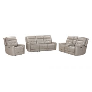 Parker House -  Canterbury - Pewter Power Reclining Zero Gravity Sofa Loveseat and Recliner - MCAN-321PHZ-PEW