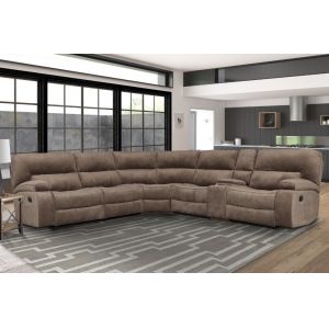 Parker House - Chapman Kona 6 Pc Manual Reclining Sectional with Drop Down Table Entertainment Console - MCHA-PACKA-KON