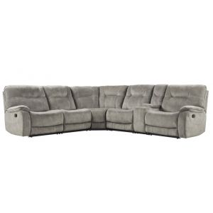 Parker House - Cooper Shadow Natural 6 Pc Manual Reclining Sectional with Entertainment Console - MCOO-PACKA-SNA