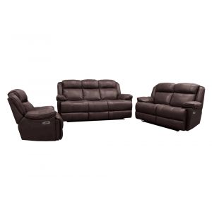 Parker House - Eclipse - Florence Brown Power Reclining Sofa Loveseat and Recliner - MECL-321PH-FBR