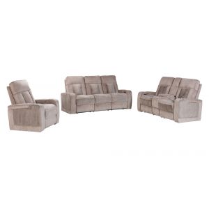 Parker House -  Equinox - Mushroom Power Reclining Sofa Loveseat and Recliner - MEQU-321PH-MURM