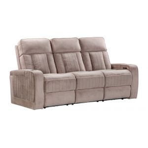 Parker House -  Equinox - Mushroom Power Reclining Sofa with Drop Down Table - MEQU#834PH-MURM