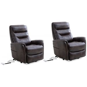 Parker House -  Gemini - Truffle Power Lift Recliner with Articulating Headrest (Set of 2) - MGEM#812LIFT-2-TRU