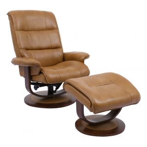 Parker House - Knight Manual Reclining Swivel Chair and Ottoman in Butterscotch - MKNI212S-BUT