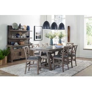 Parker House - Lodge Dining Counter Height Extendable Table with 6 Stools and Buffet with Hutch - DLOD-10PC-TBL-XBACK-HUTCH